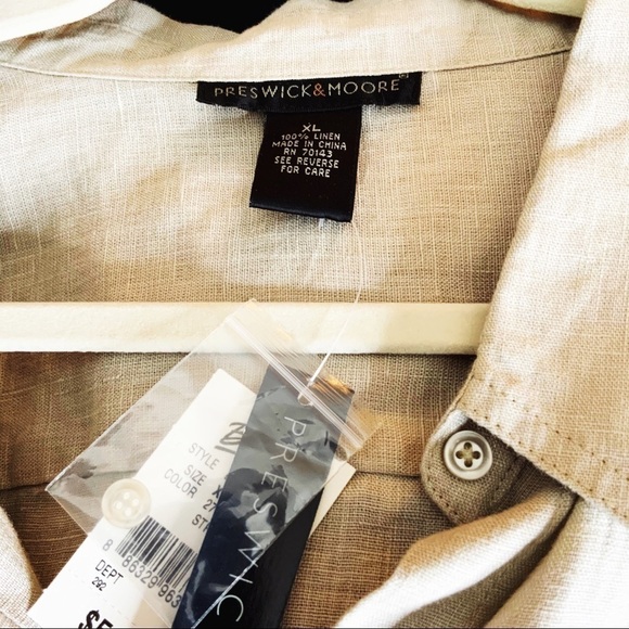 PRESWICK & MOORE NWT button down collared shirt XL - Picture 5 of 5